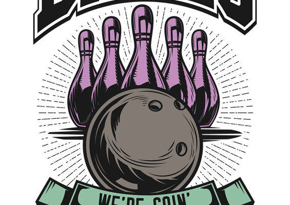 复古风保龄球图案裁片印花，打造个性服装