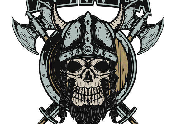 中世纪战士头骨图案裁片印花,打造个性服装