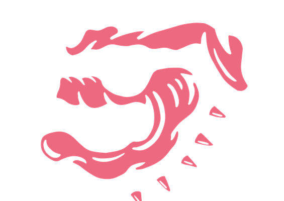 浪漫粉色波浪纹服装印花裁片