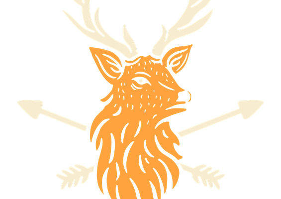 自然鹿头纹样服装印花裁片设计灵感