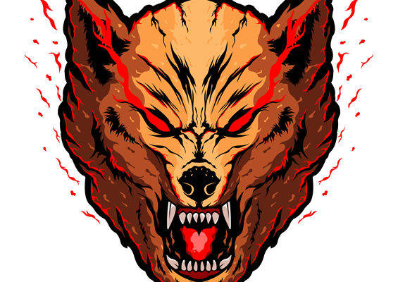 狂野狼头裁片印花：服装印花新选择