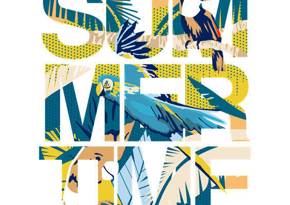 热带风情夏季服装印花设计素材