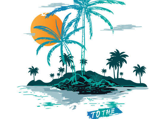 热带风情棕榈树裁片印花，打造海岛风格服装