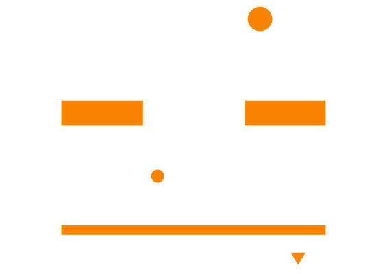 时尚裁片印花：简约橙色几何图案服装印花