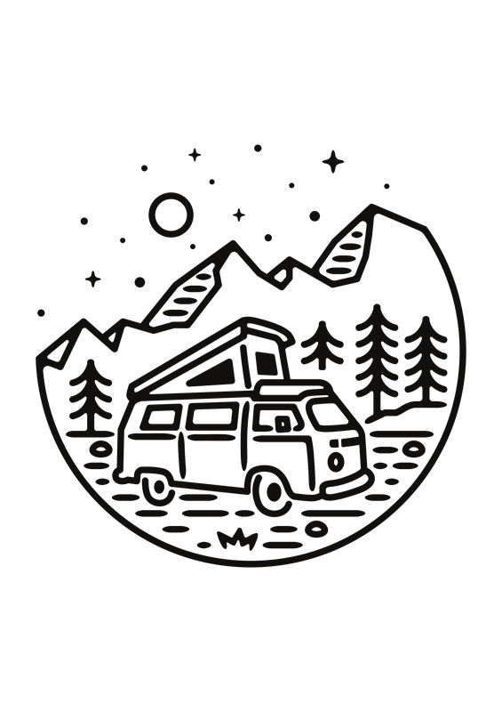 自然山景裁片印花：打造户外风格服装