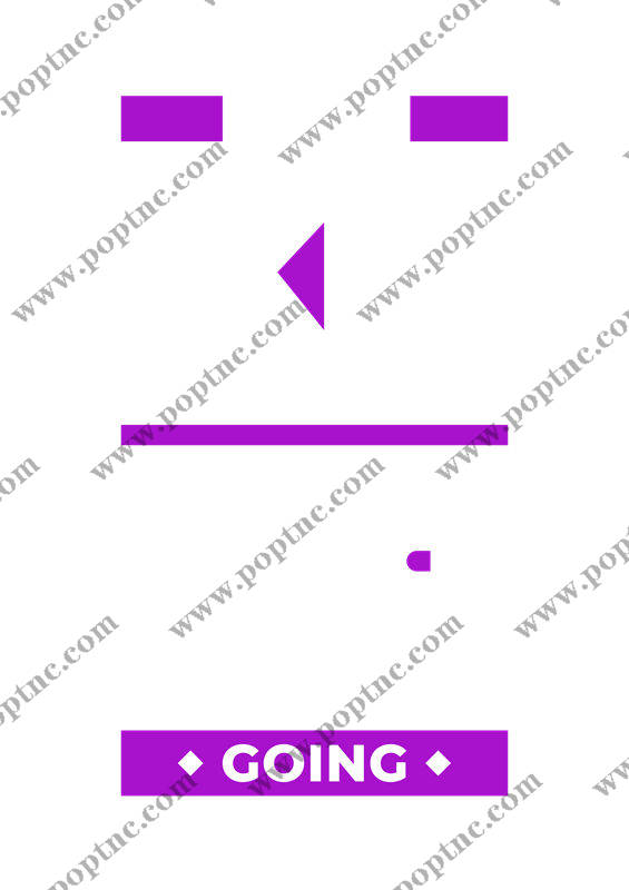 时尚裁片印花:紫色简约几何图案服装印花