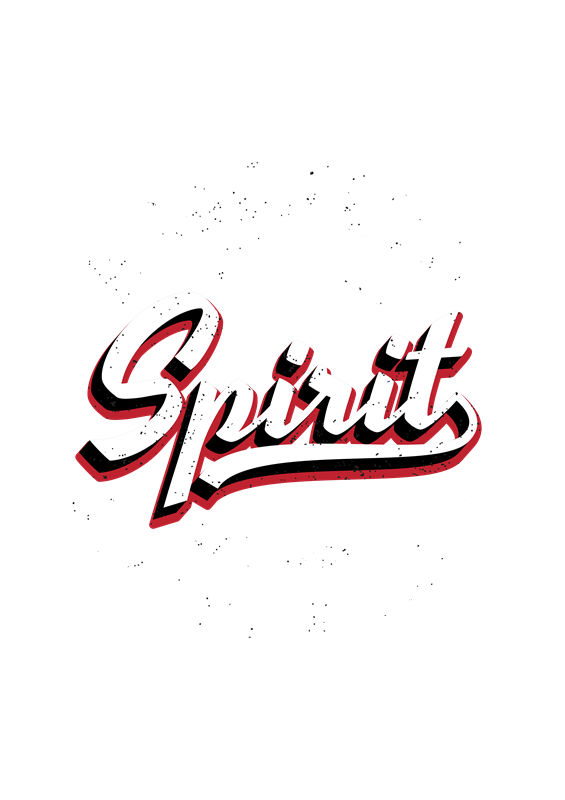 复古风“Spirit”印花图案，打造个性服装裁片