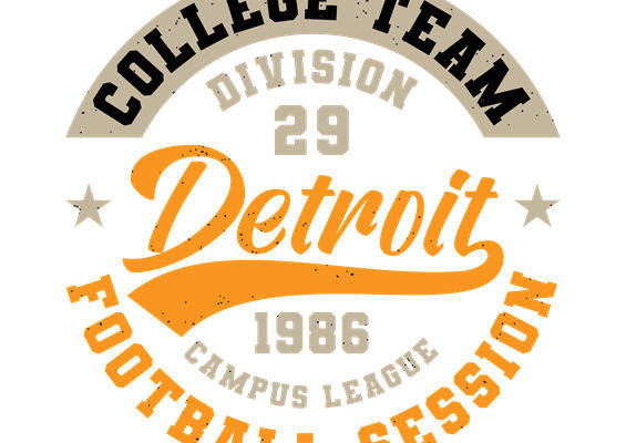 复古校园风足球队徽章图案服装印花