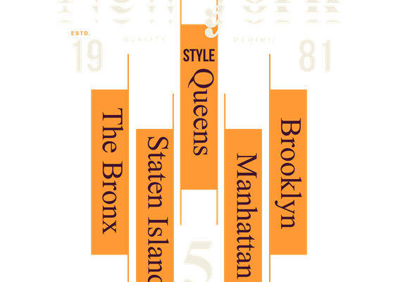 复古纽约五区风格服装印花设计