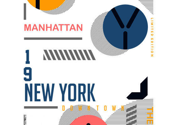 现代简约风格裁片印花图案，适用于各类服装设计