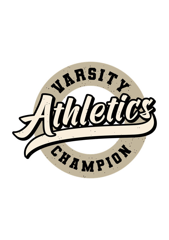 复古运动风VARSITY CHAMPION印花图案，打造个性服装