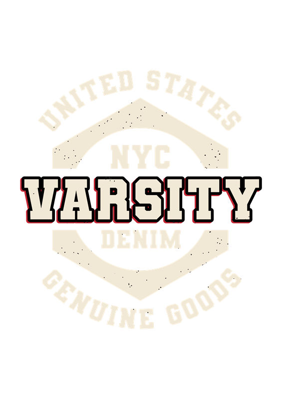 复古校园风VARSITY印花图案，打造个性服装