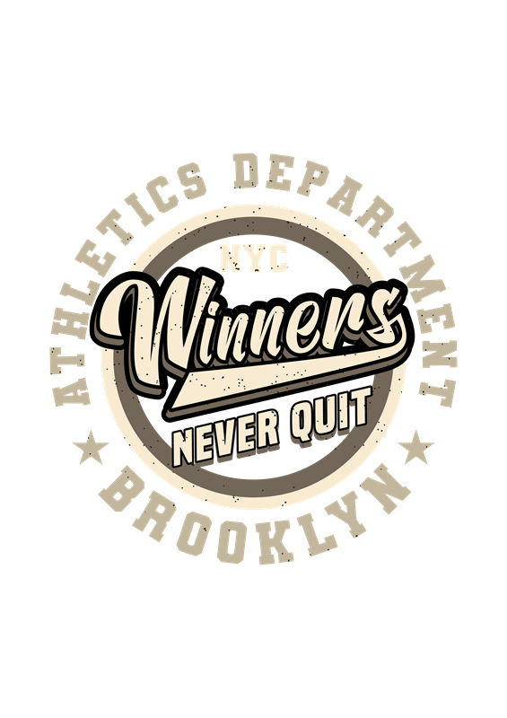 复古纽约街头风服装印花图案：NYC Brooklyn Winners