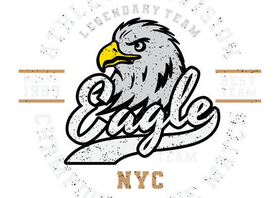 鹰头图案服装印花裁片，彰显力量与自由