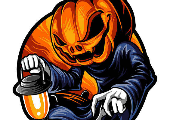 万圣节南瓜鬼怪裁片印花,服装印花新选择