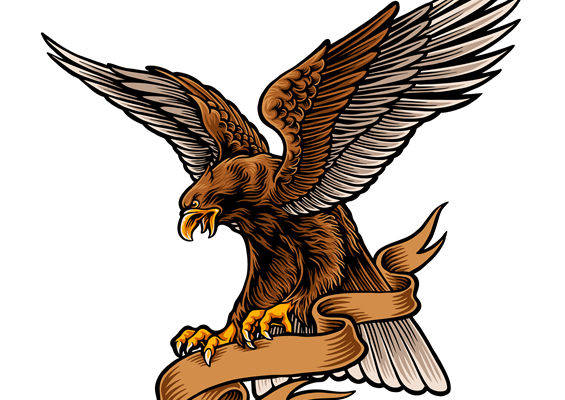 鹰击长空：鹰头纹样服装印花裁片