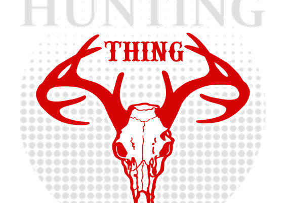 猎鹿头骨图案裁片印花，适用于户外服装