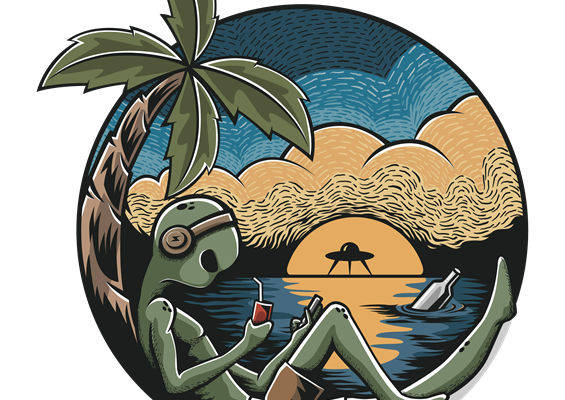 热带风情沙滩度假服装印花设计