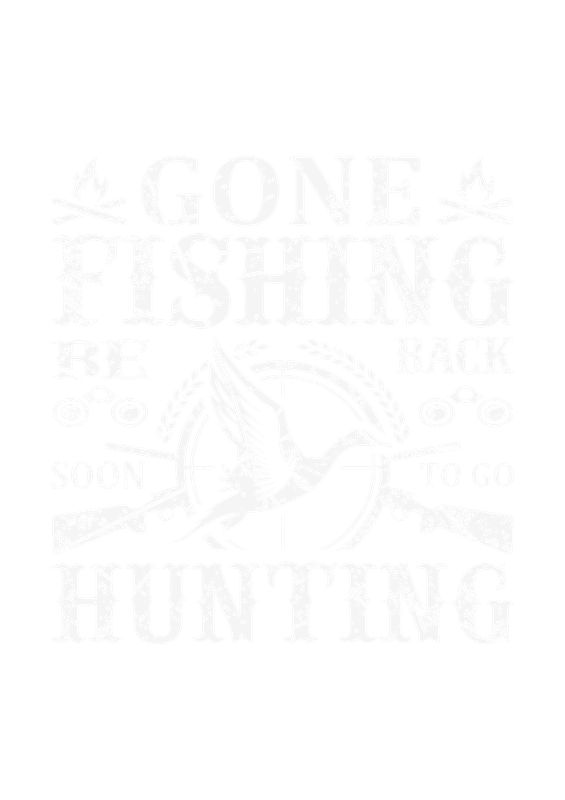 复古风格服装印花素材：GONE FISHING主题