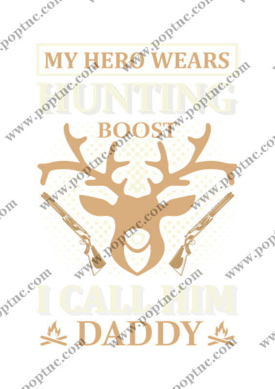 户外猎人风格服装印花设计:我的英雄穿着猎装