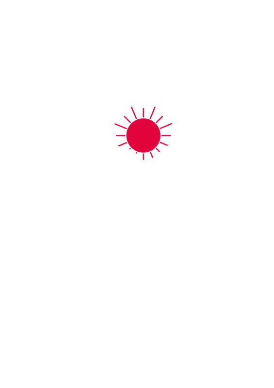 红色太阳纹印花图案，打造个性服装印花