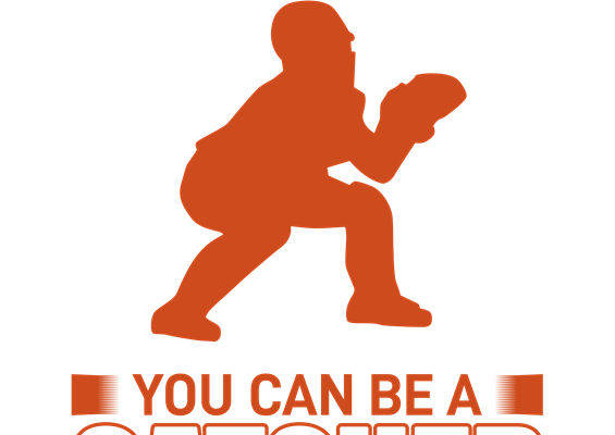 裁片印花：复古橙色棒球手图案服装印花