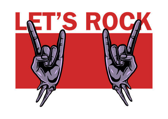 摇滚手势裁片印花:时尚个性的服装印花设计