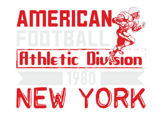 复古纽约美式足球运动风服装印花