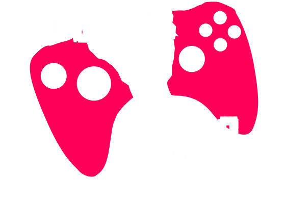 粉色游戏手柄图案裁片印花，为你的服装增添趣味