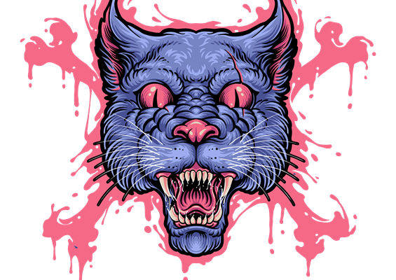 狂野蓝豹头印花图案，打造个性服装裁片