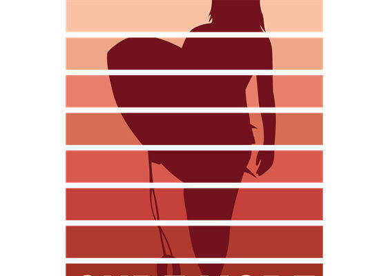 复古日落海滩风情服装印花素材