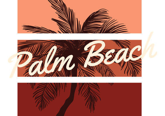 热带风情棕榈树图案服装印花裁片