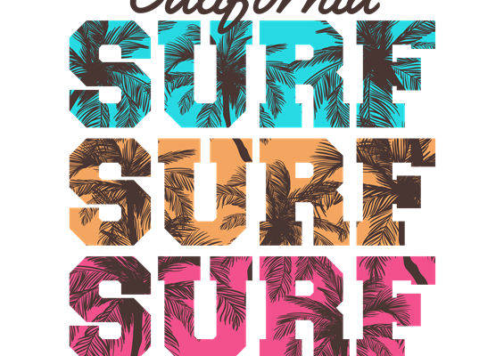 加州风情棕榈树纹服装印花裁片