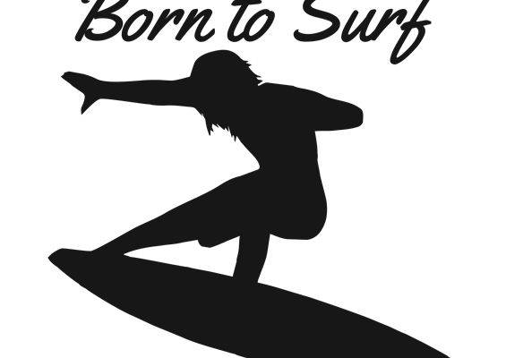 酷炫冲浪女孩图案，打造个性服装印花