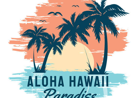 热带风情棕榈树图案服装印花设计