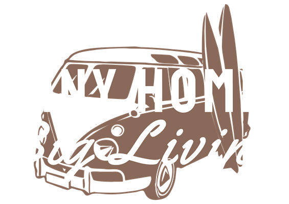 复古旅行车与冲浪板图案的服装印花设计