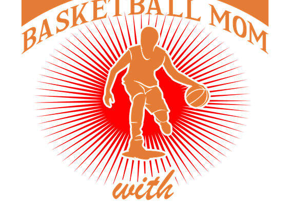 篮球妈妈的篮球运动印花图案，适合服装印花裁片