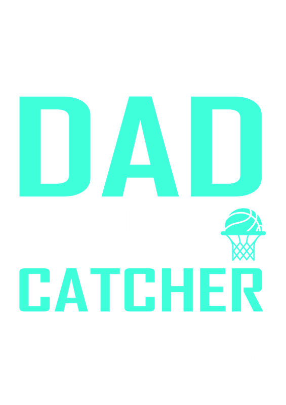 篮球主题DAD CATCHER印花图案，时尚个性服装印花裁片