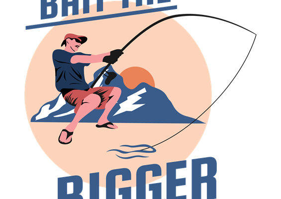 户外钓鱼场景裁片印花，适合服装印花设计