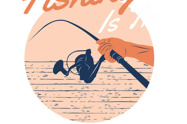 自然风渔夫图案裁片印花，打造个性服装