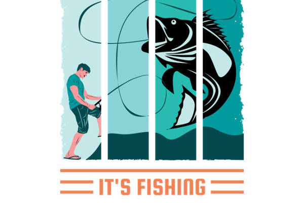 钓鱼爱好者必选：个性化的钓鱼图案服装印花