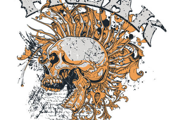 自由灵魂：骷髅纹样服装印花裁片