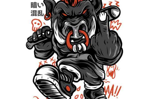 狂野街头风格裁片印花,打造个性街头风服装