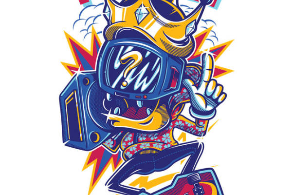 酷炫滑板王冠印花：服装印花新选择