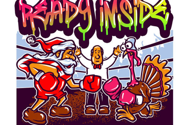 圣诞斗鸡：创意裁片印花设计，打造个性服装