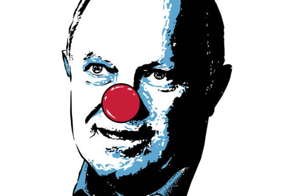 复古红鼻子小丑图案：服装印花裁片灵感