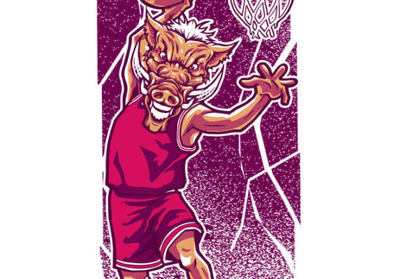 篮球狼头印花裁片：个性街头风服装印花设计
