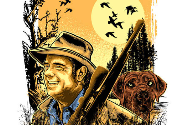 自然狩猎场景服装印花裁片设计