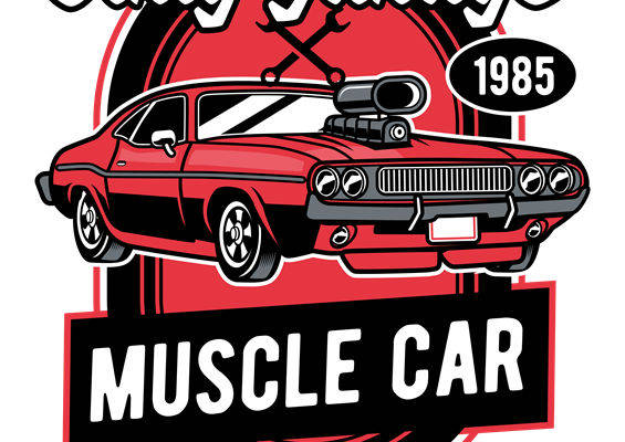 复古肌肉车图案裁片印花，打造个性服装