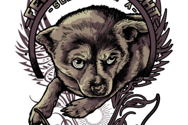 夜行者熊印花:独特纹理与自然风格的服装印花裁片